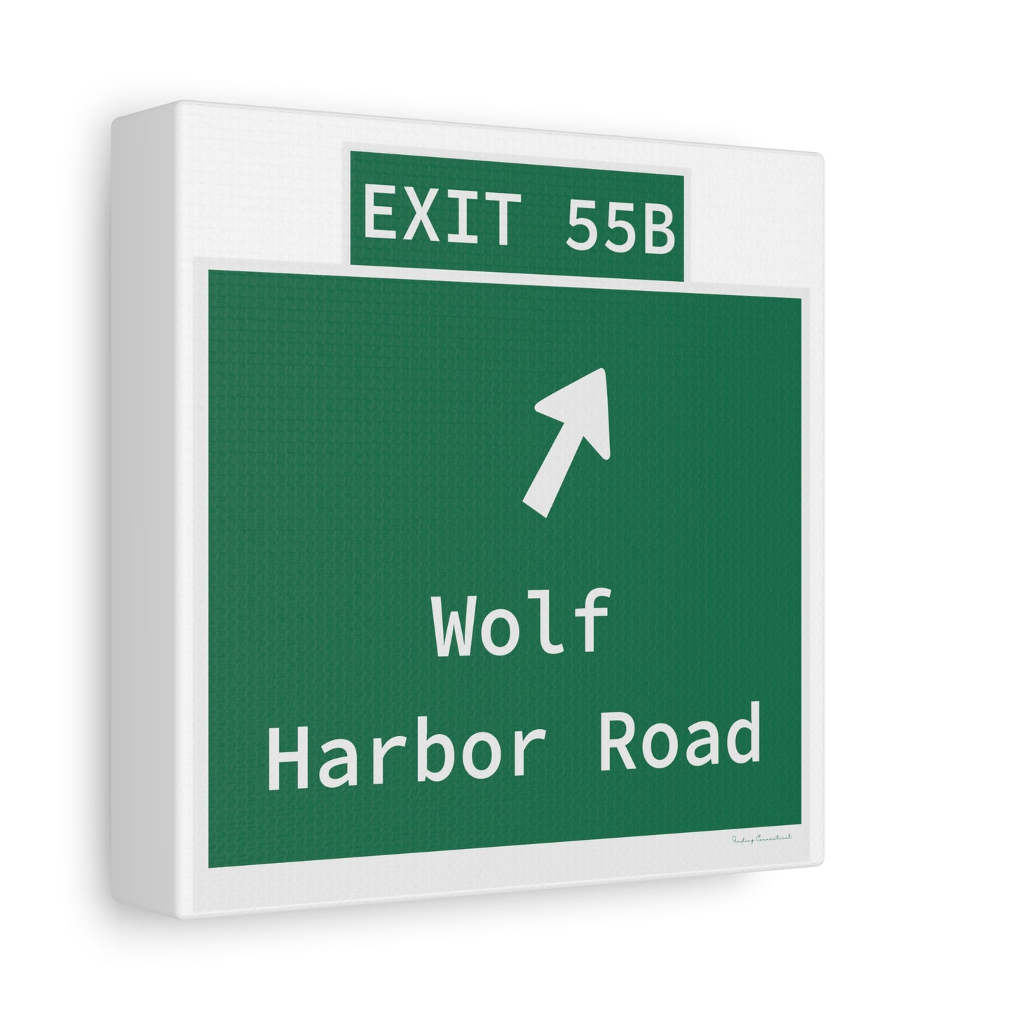 Vintage WCP Exit 55B Sign Matte Canvas, Stretched, 1.25"