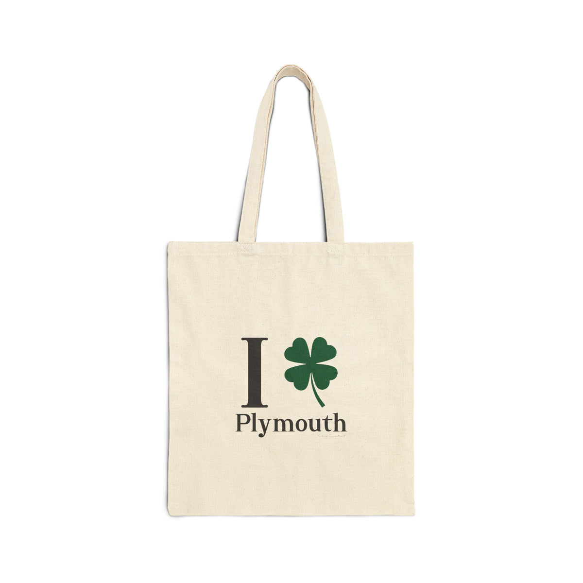 I Clover Plymouth Cotton Canvas Tote Bag