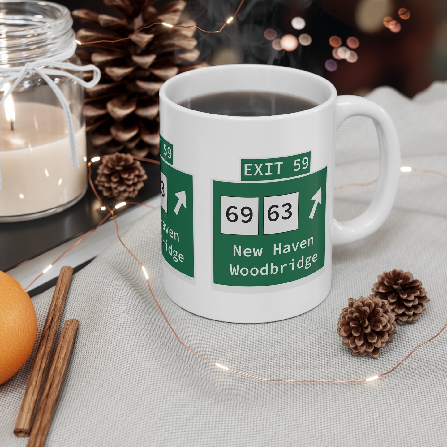 Vintage WCP Exit 59 Sign Mug 11oz