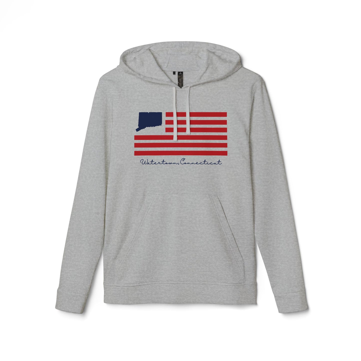 Watertown Connecticut Flag adidas Unisex Fleece Hoodie