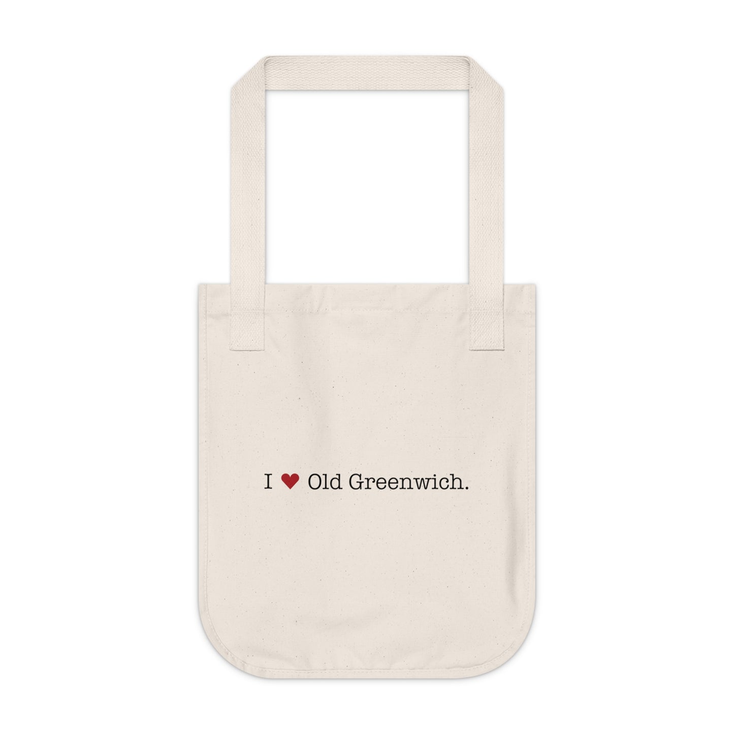 I Heart Old Greenwich. Organic Canvas Tote Bag