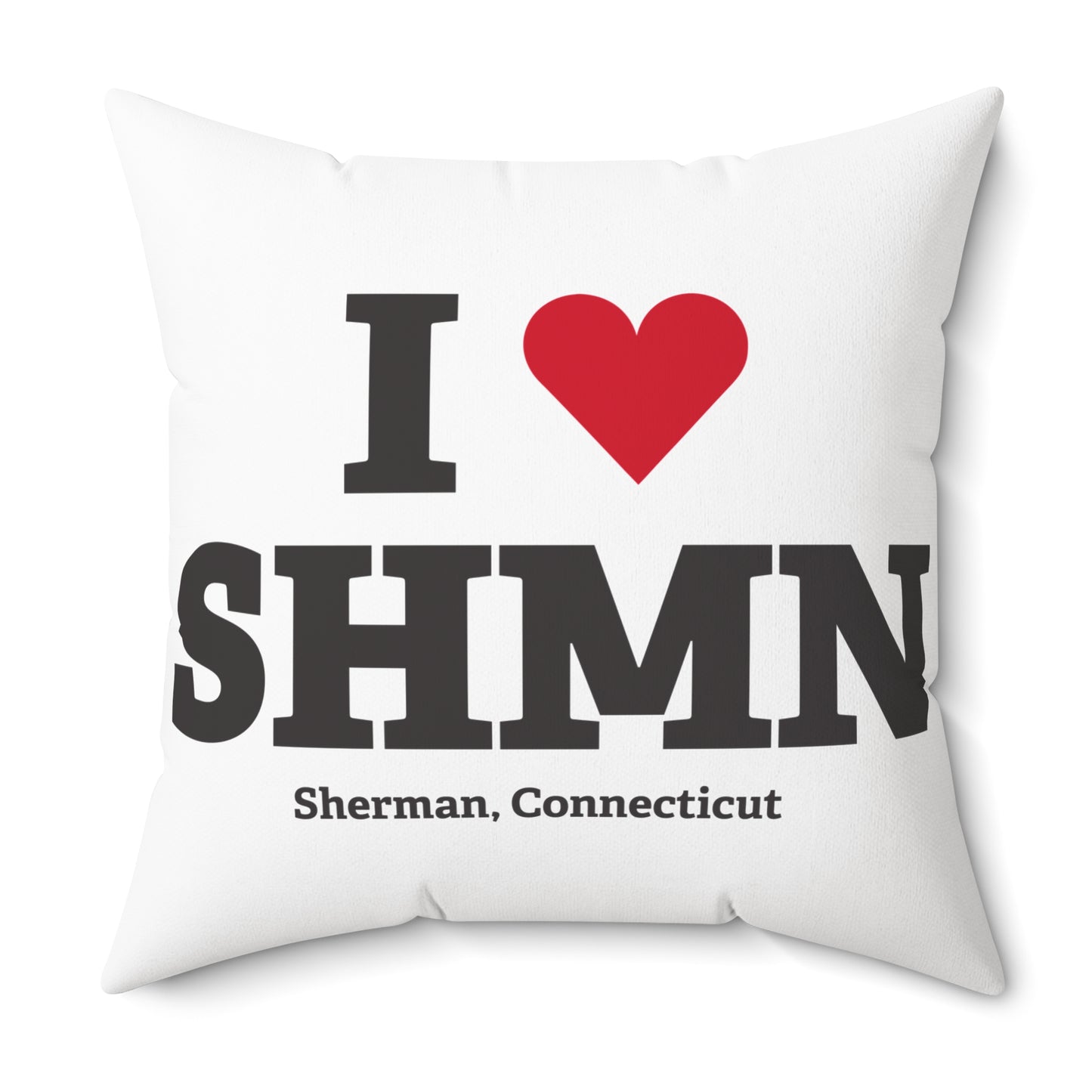 I Heart SHMN Spun Polyester Square Pillow