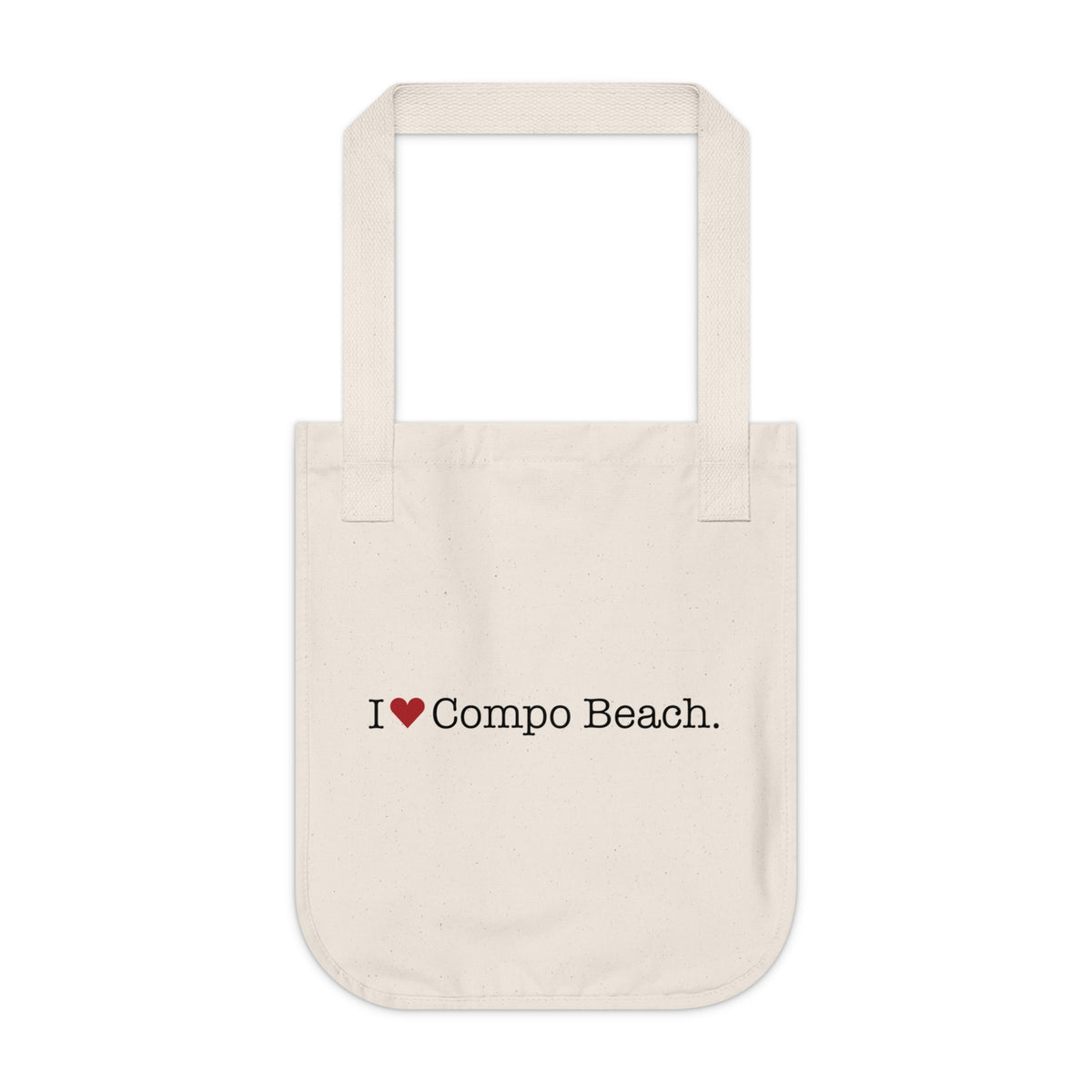 I Heart Compo Beach. Organic Canvas Tote Bag
