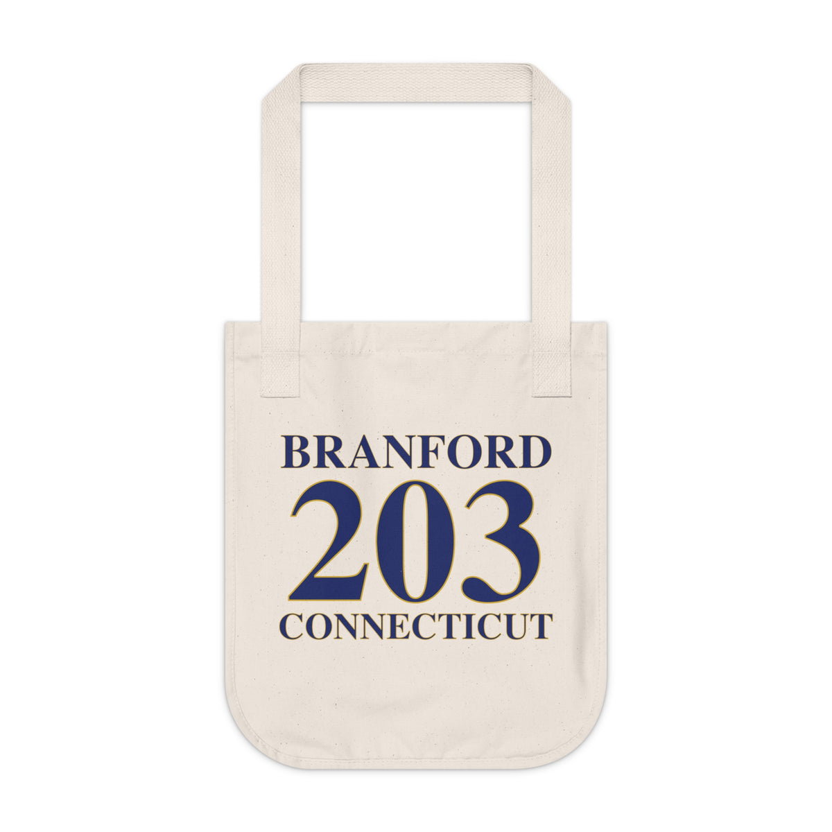 Branford 203 Connecticut Organic Canvas Tote Bag