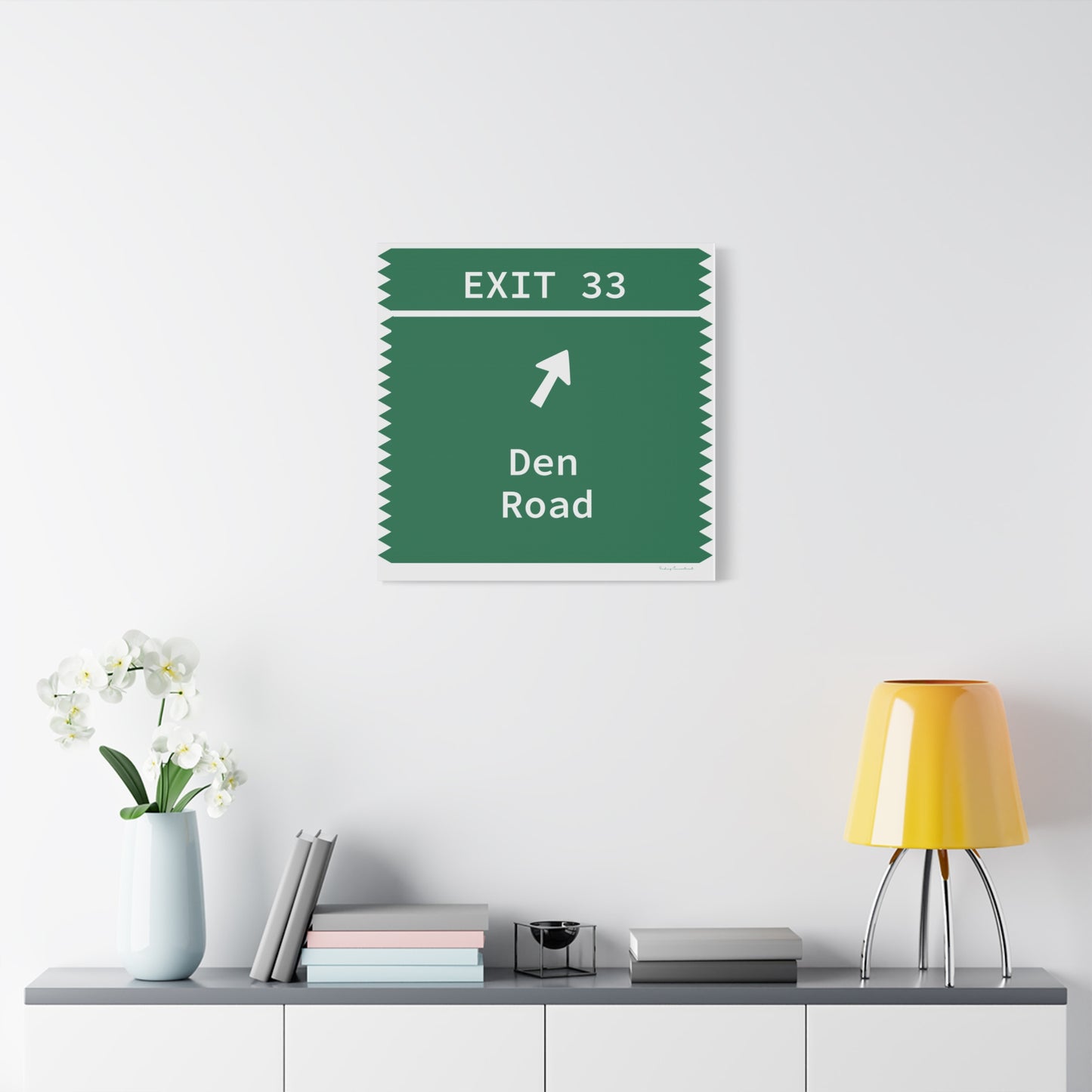 Vintage Merritt Parkway Exit 33 Sign Matte Canvas, Stretched, 1.25"
