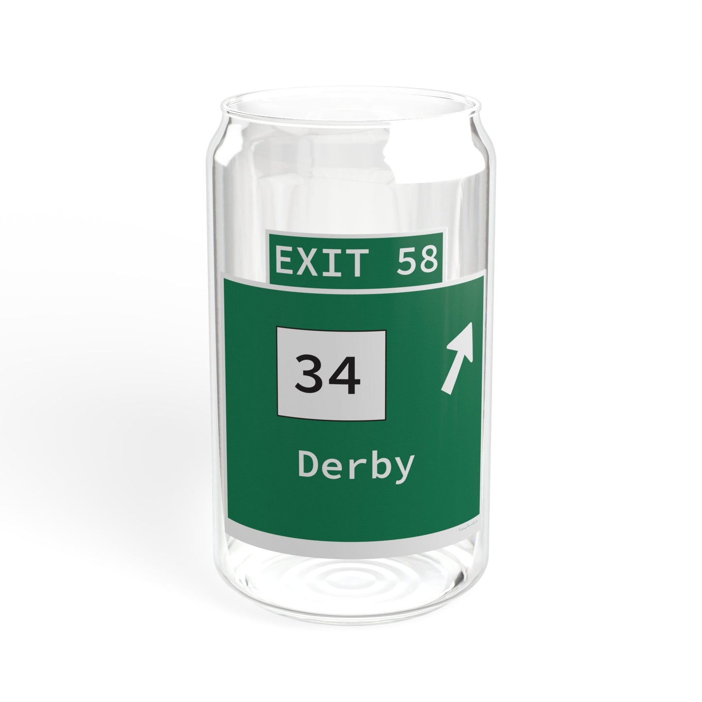 Vintage WCP Exit 58 Sign Sipper Glass, 16oz