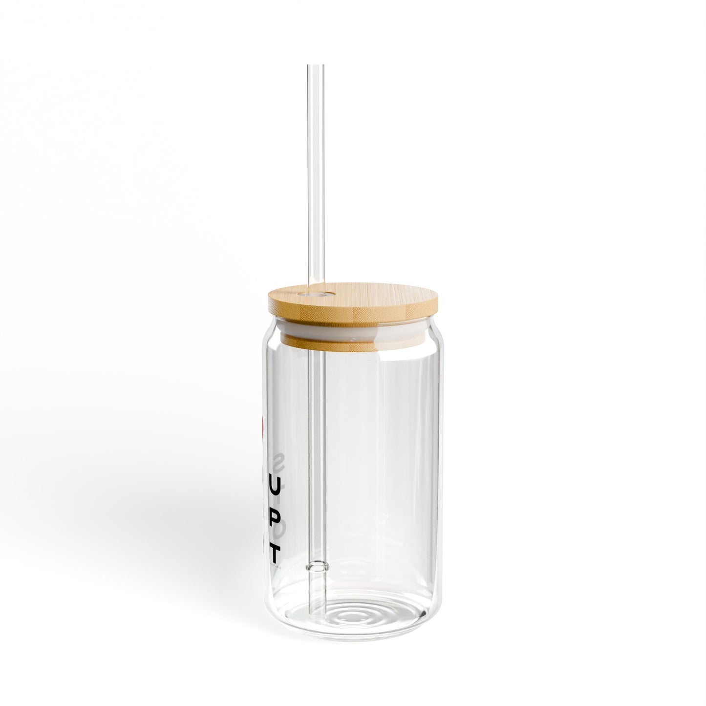Southport Vision Glass Can with Straw and Lid, 16oz