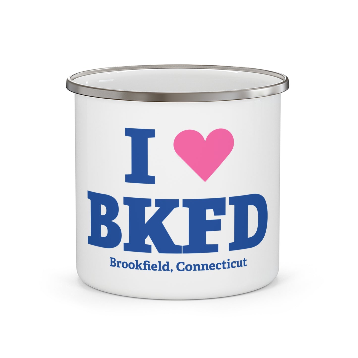 I Heart BKFD Enamel Camping Mug