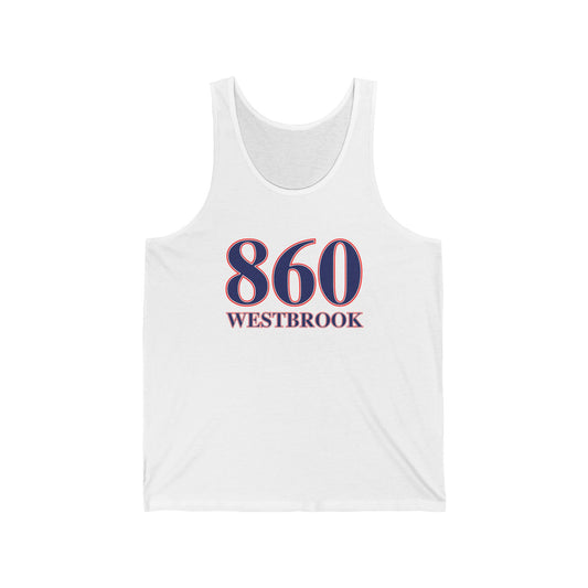 860 Westbrook Red White & Blue Unisex Jersey Tank Top