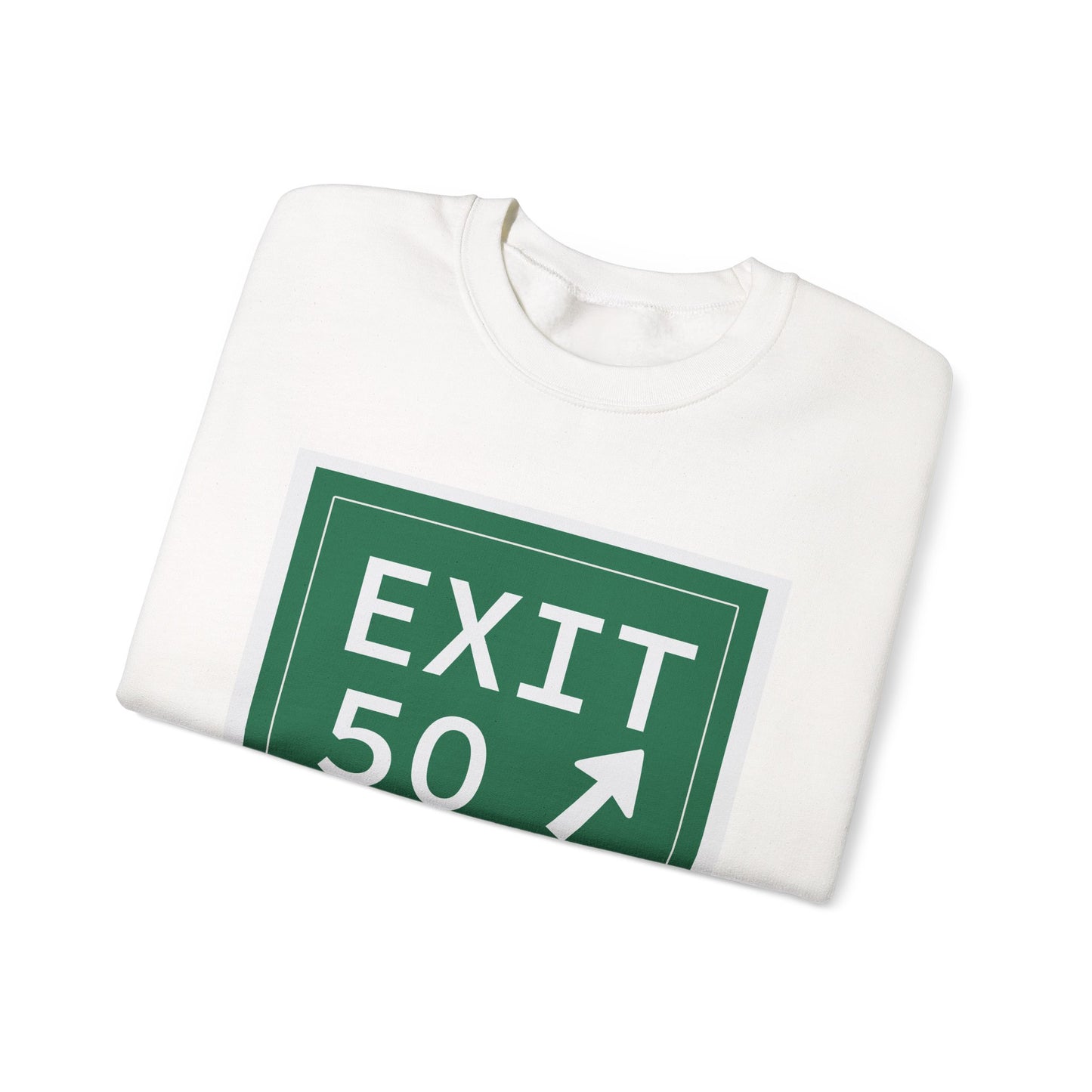 Vintage Exit 50 Merritt Parkway Sign Unisex Heavy Blend™ Crewneck Sweatshirt