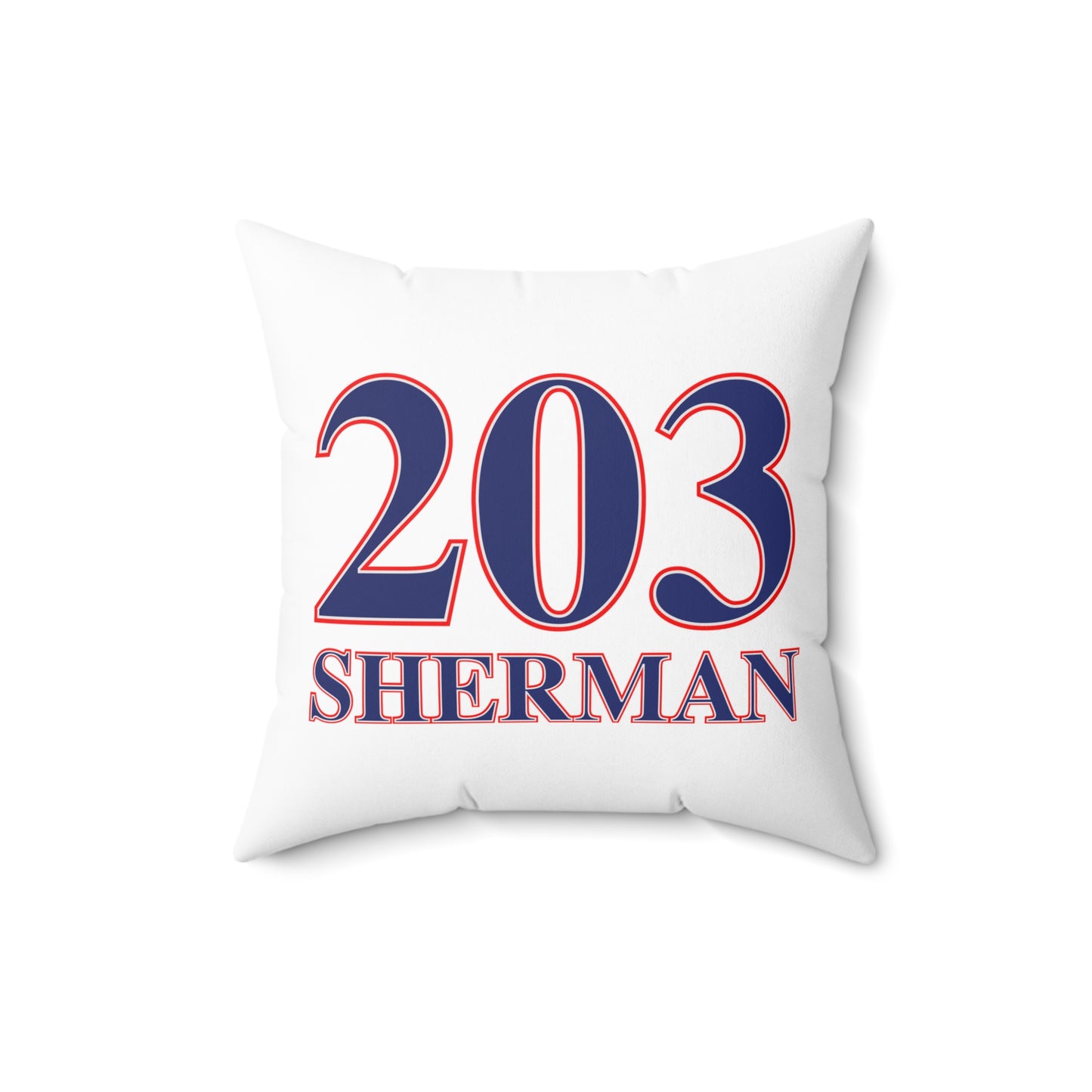 203 Sherman Red White & Blue Spun Polyester Square Pillow
