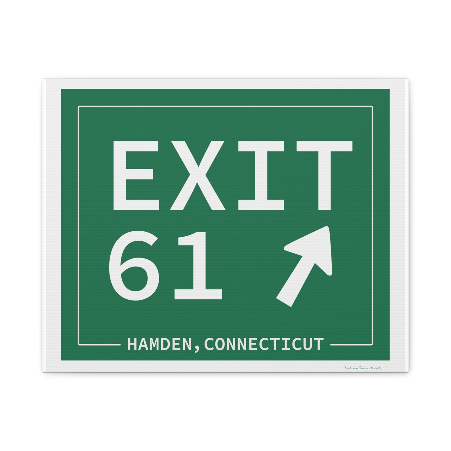 Vintage Exit 61 WCP Sign Matte Canvas, Stretched, 1.25"