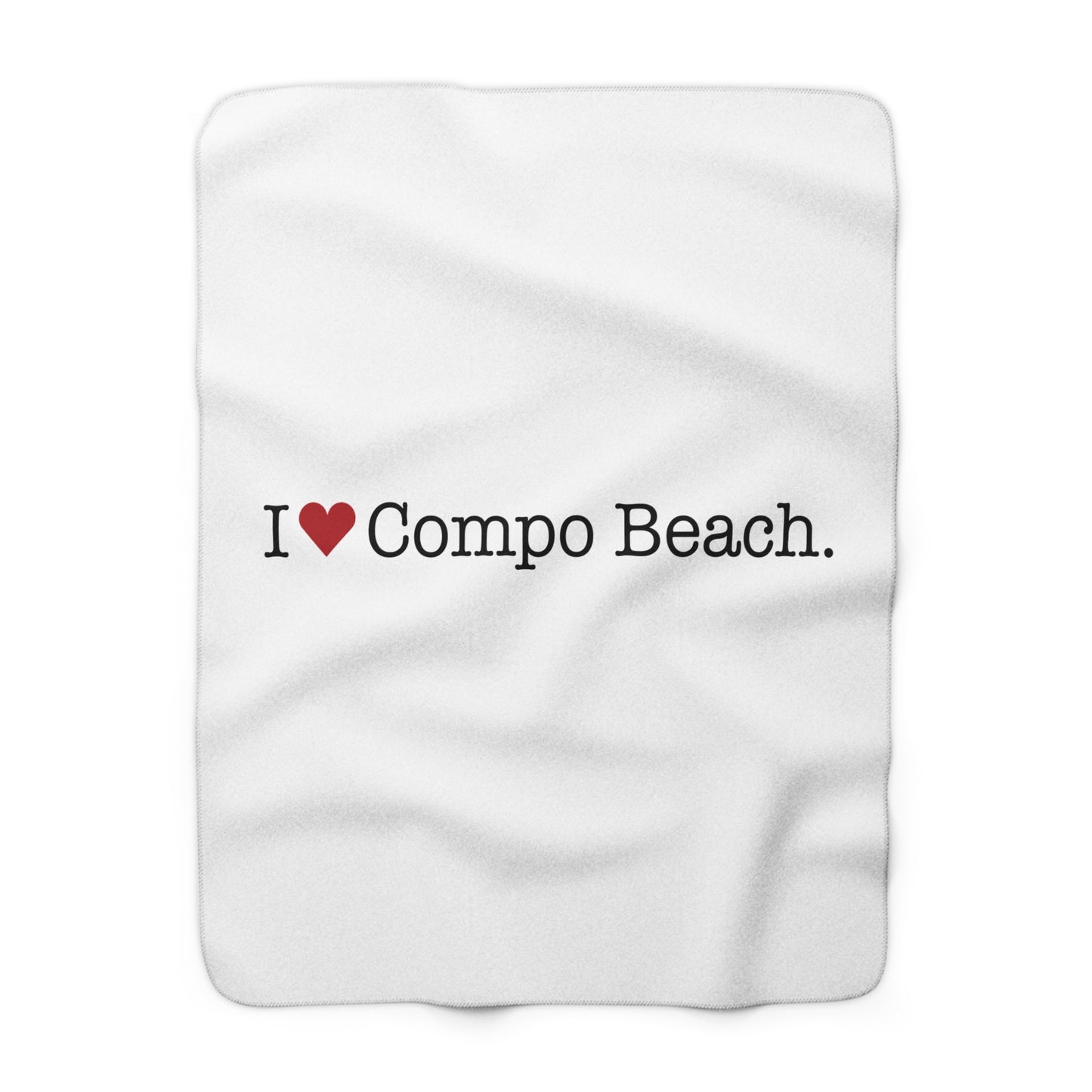 I Heart Compo Beach. Sherpa Fleece Blanket