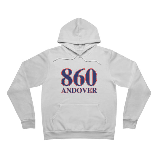 860 Andover Red White & Blue Unisex Sponge Fleece Pullover Hoodie