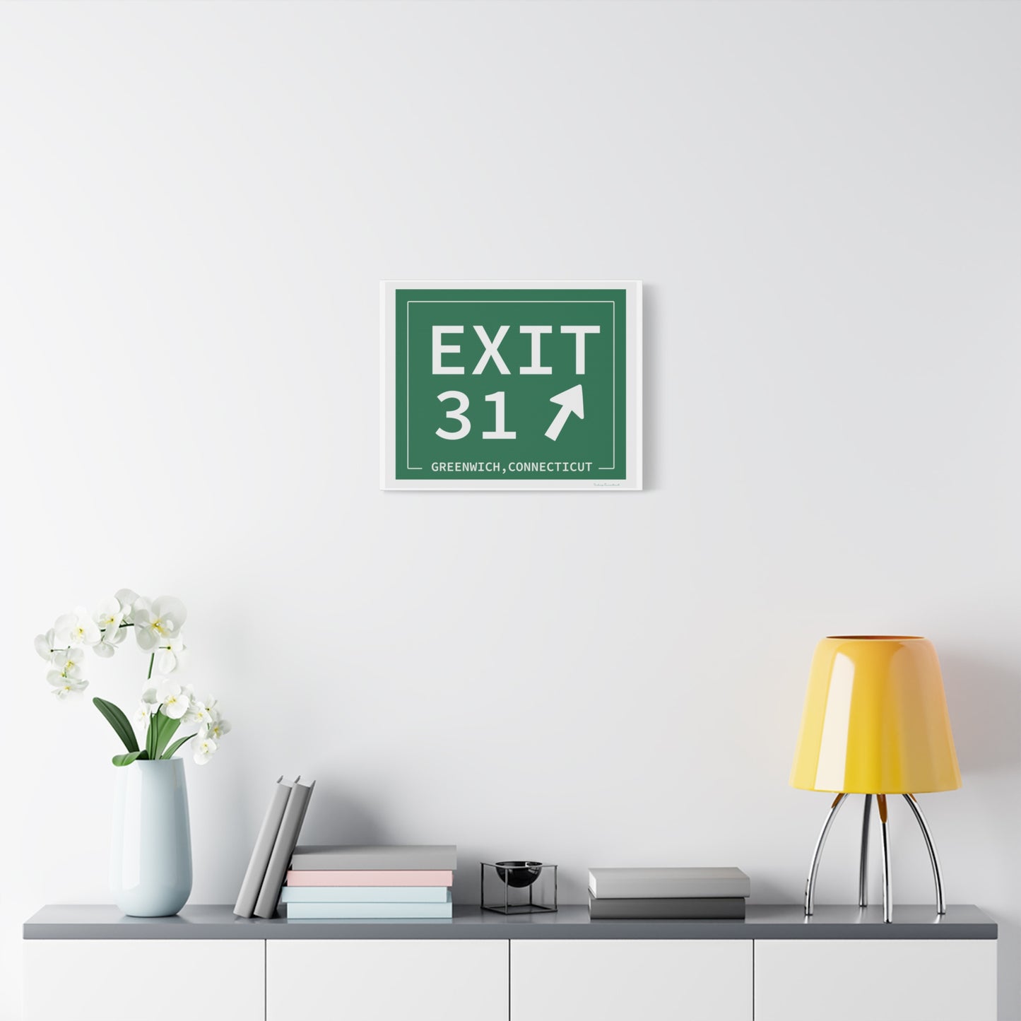 Vintage Exit 31 Merritt Parkway Sign Matte Canvas, Stretched, 1.25"