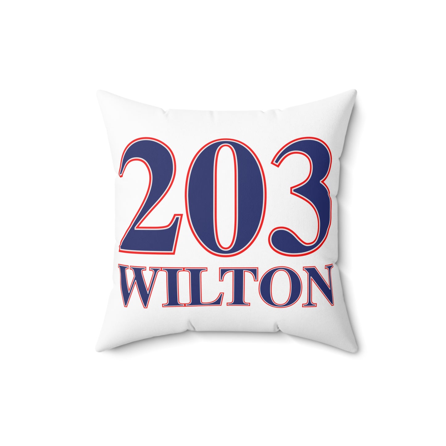 203 Wilton Red White & Blue Spun Polyester Square Pillow