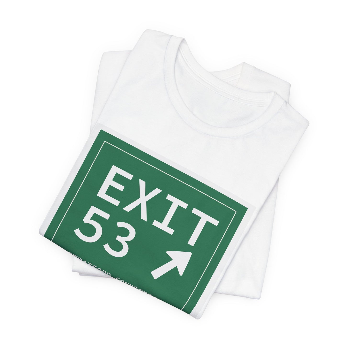 Vintage Exit 53 Merritt Parkway Sign Unisex Jersey Short Sleeve T-Shirt