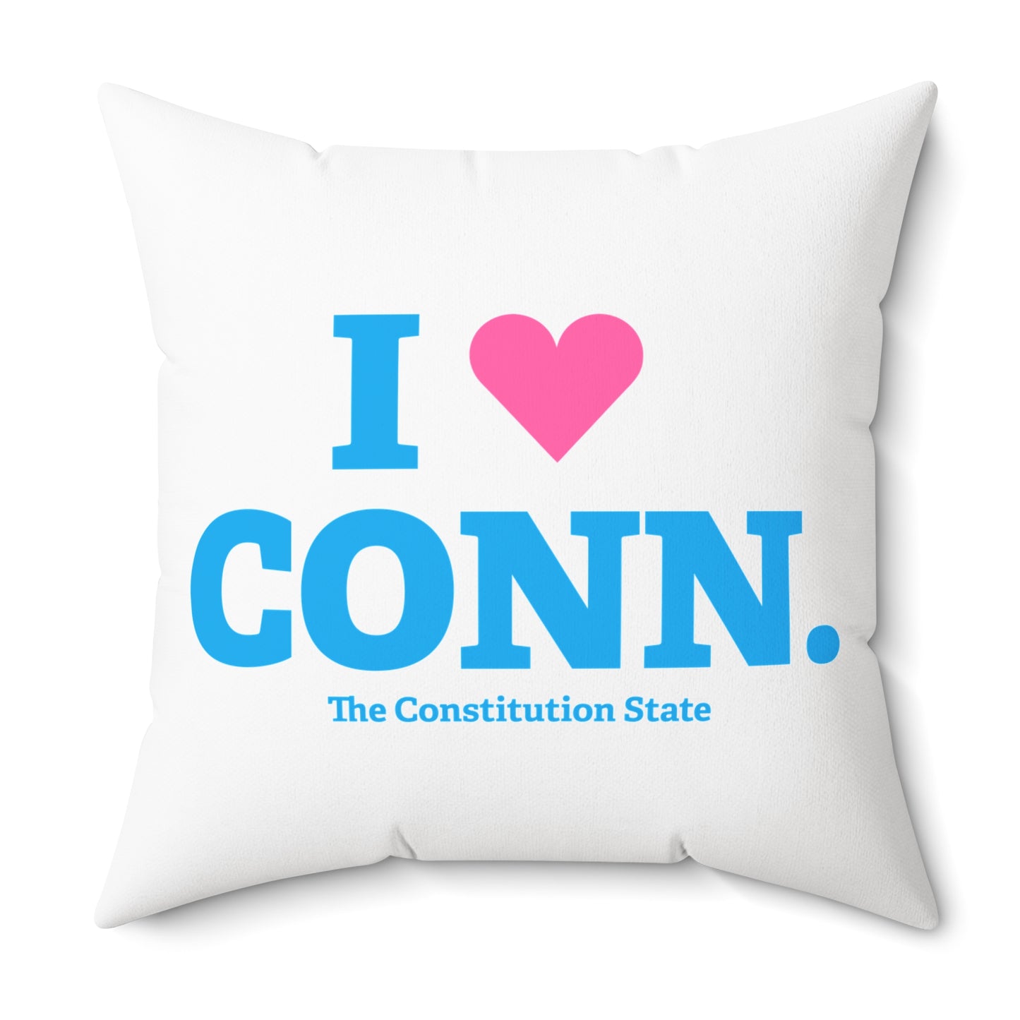 I Heart CONN. Spun Polyester Square Pillow