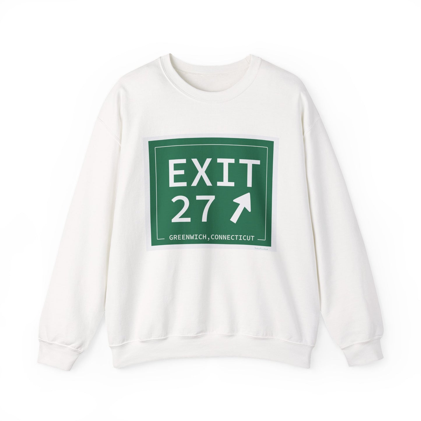 Vintage Exit 27 Merritt Parkway Sign Unisex Heavy Blend™ Crewneck Sweatshirt