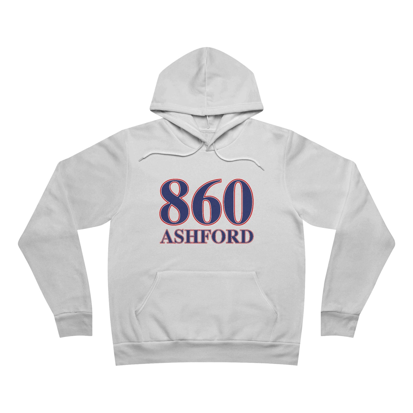 860 Ashford Red White & Blue Unisex Sponge Fleece Pullover Hoodie