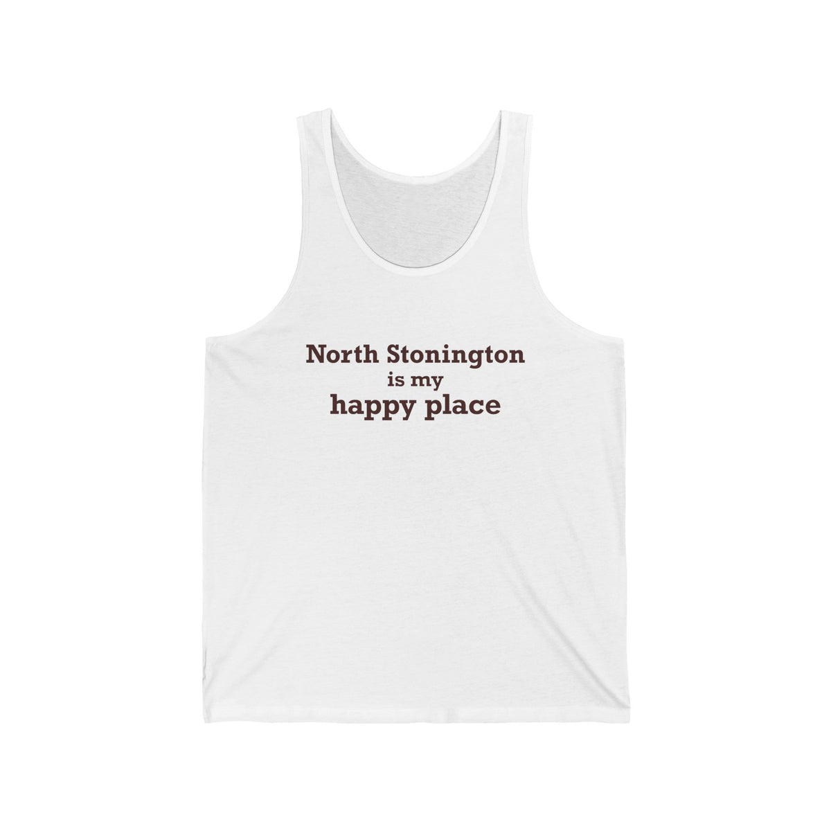 North Stonington is My Happy Place Unisex Jersey Tank Top