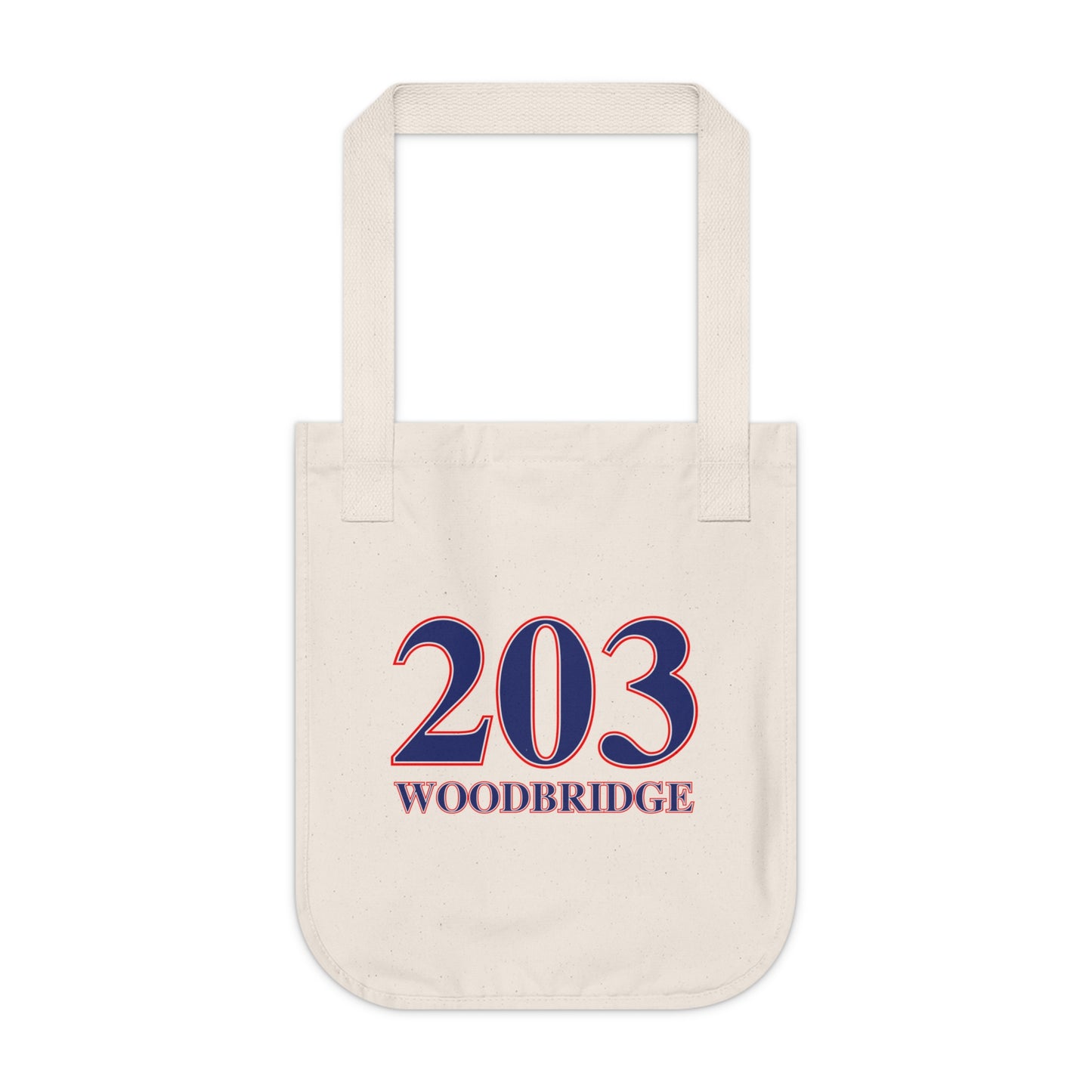 203 Woodbridge Red White & Blue Organic Canvas Tote Bag