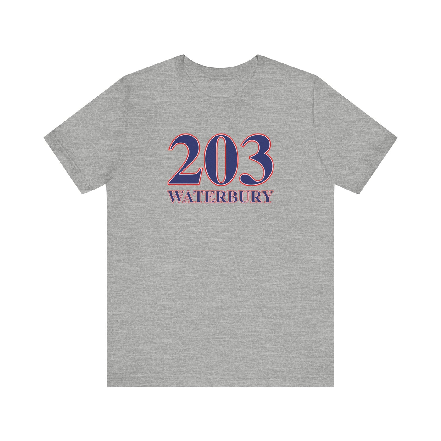 203 Waterbury Red, White & Blue Unisex Jersey Short Sleeve T-Shirt