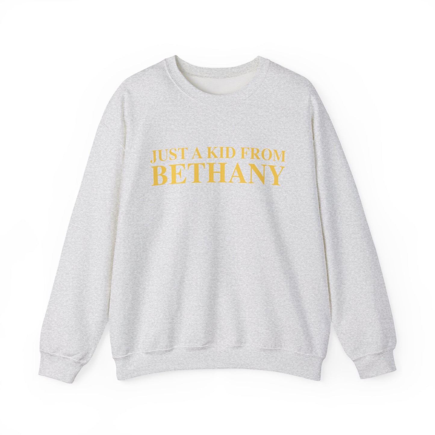 Just a kid from Bethany Unisex Heavy Blend™ Crewneck Sweatshirt