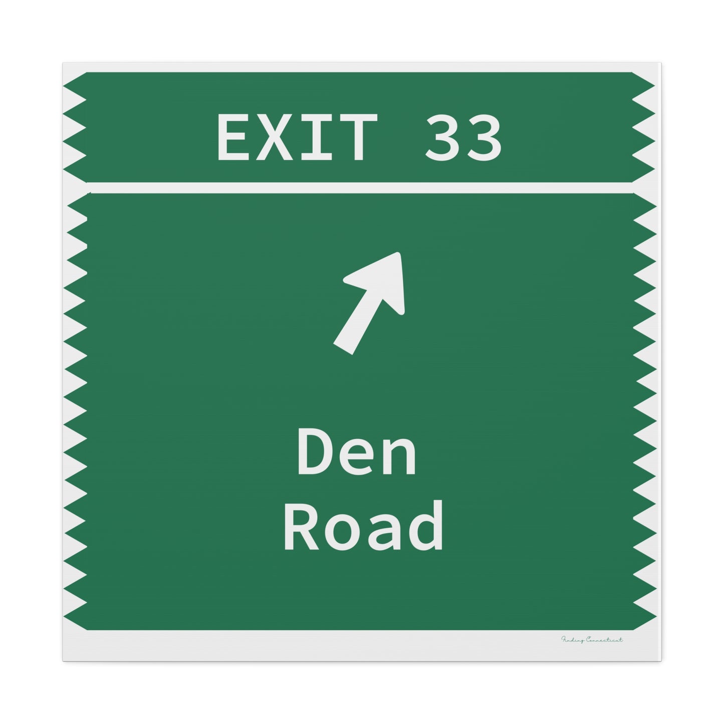 Vintage Merritt Parkway Exit 33 Sign Matte Canvas, Stretched, 1.25"