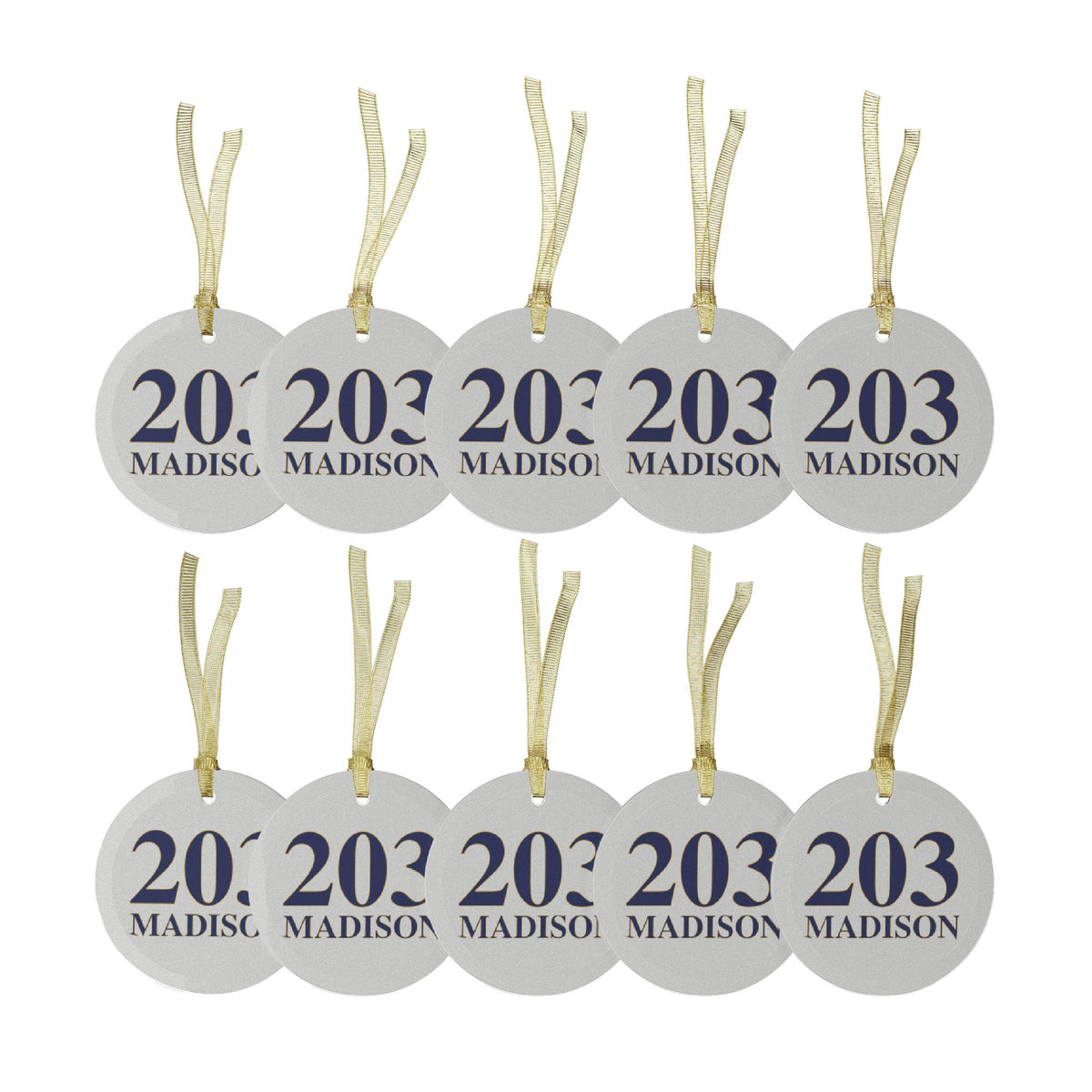 203 Madison Glass Ornaments