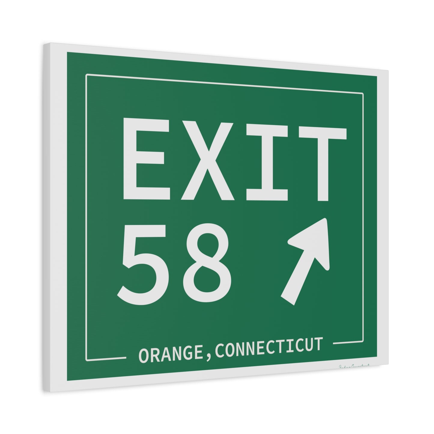 Vintage Exit 58 WCP Sign Matte Canvas, Stretched, 1.25"