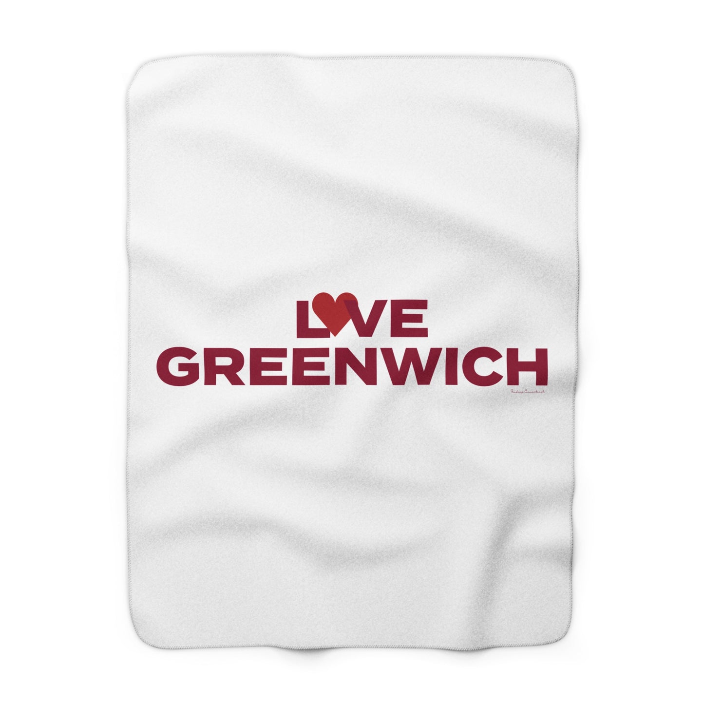 Love Greenwich Sherpa Fleece Blanket
