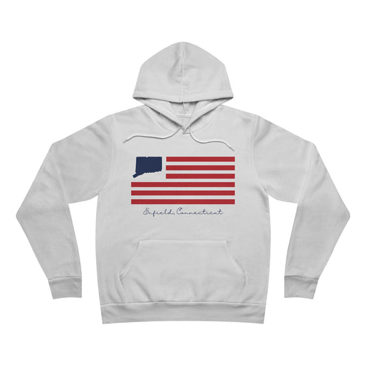 Enfield Connecticut Flag Unisex Sponge Fleece Pullover Hoodie
