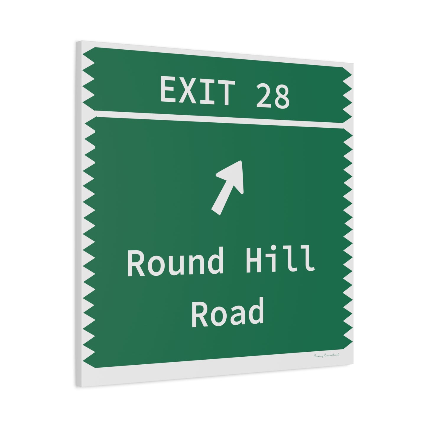Vintage Merritt Parkway Exit 28 Sign Matte Canvas, Stretched, 1.25"
