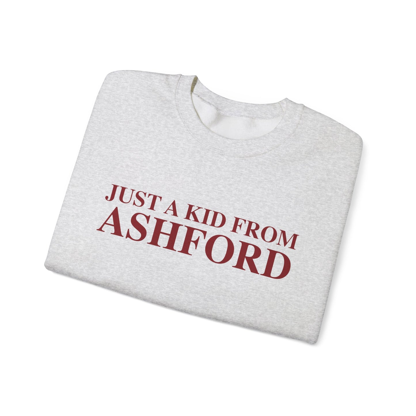 Just a kid from Ashford Unisex Heavy Blend™ Crewneck Sweatshirt