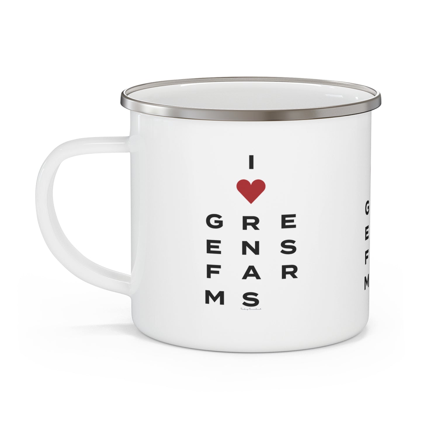 Greens Farms Vision Enamel Camping Mug