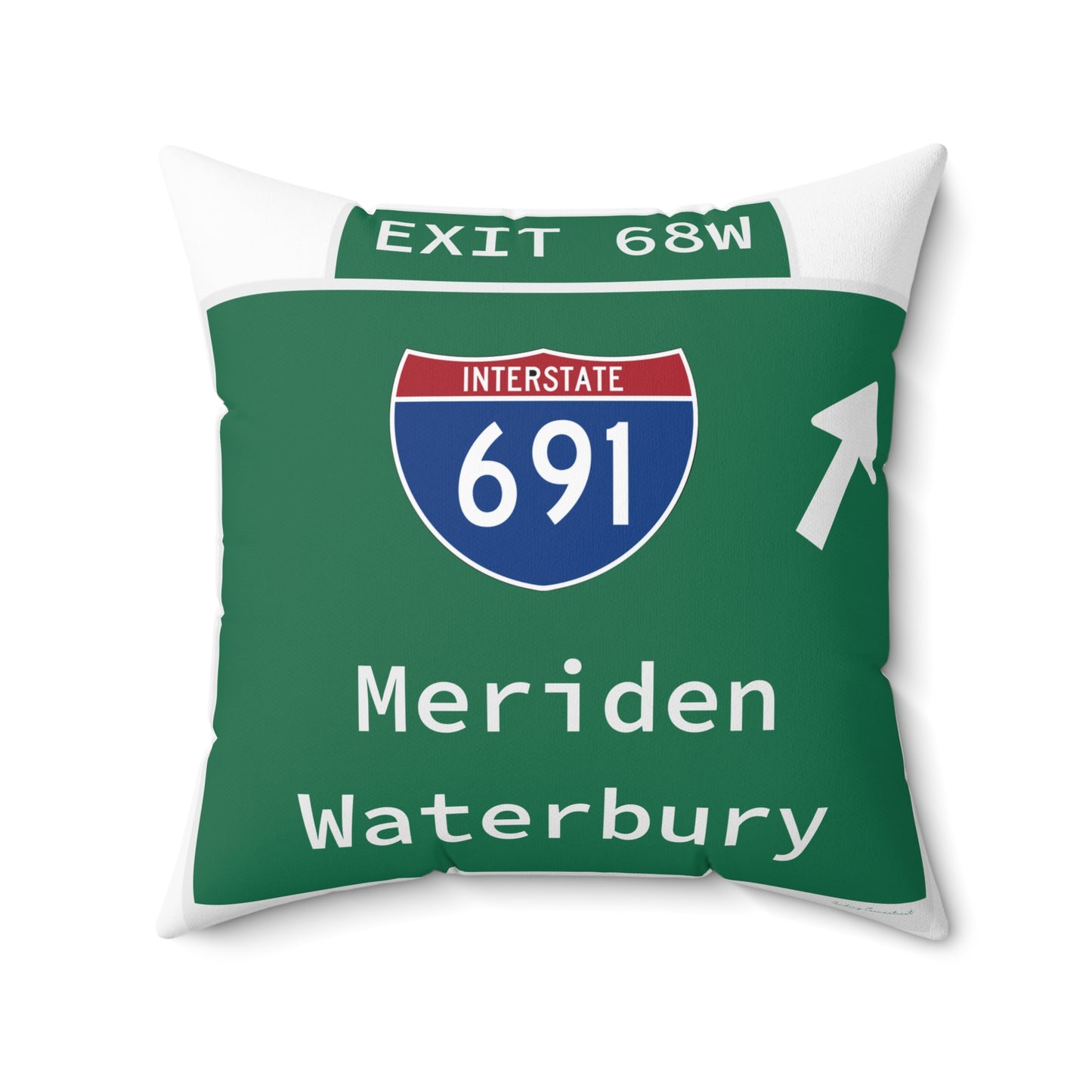 Vintage WCP Exit 68W Spun Polyester Square Pillow