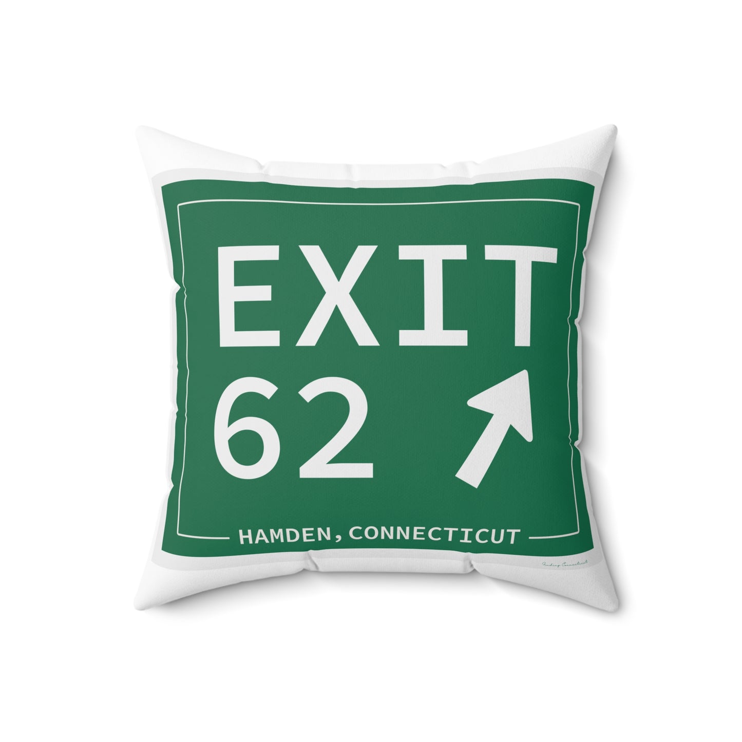 Vintage Exit 62 WCP Sign Spun Polyester Square Pillow