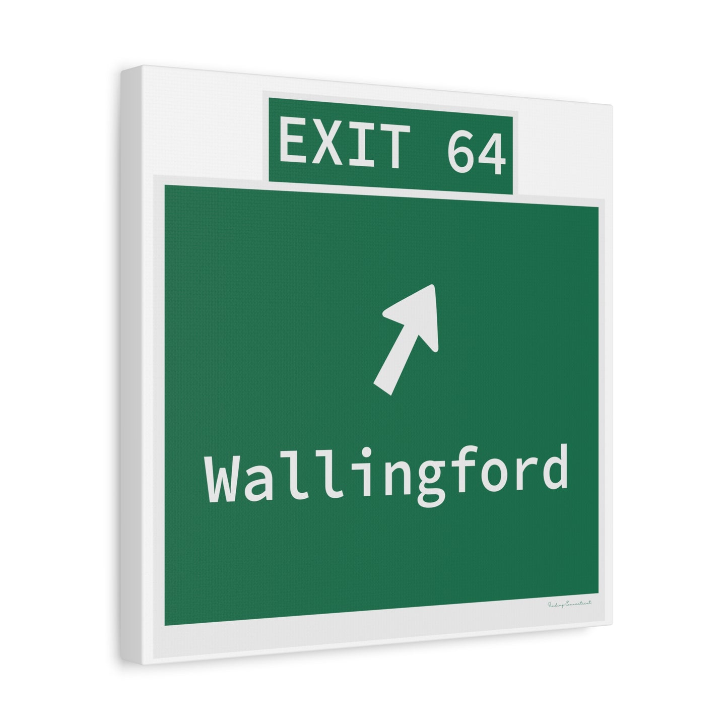 Vintage WCP Exit 64 Sign Matte Canvas, Stretched, 1.25"
