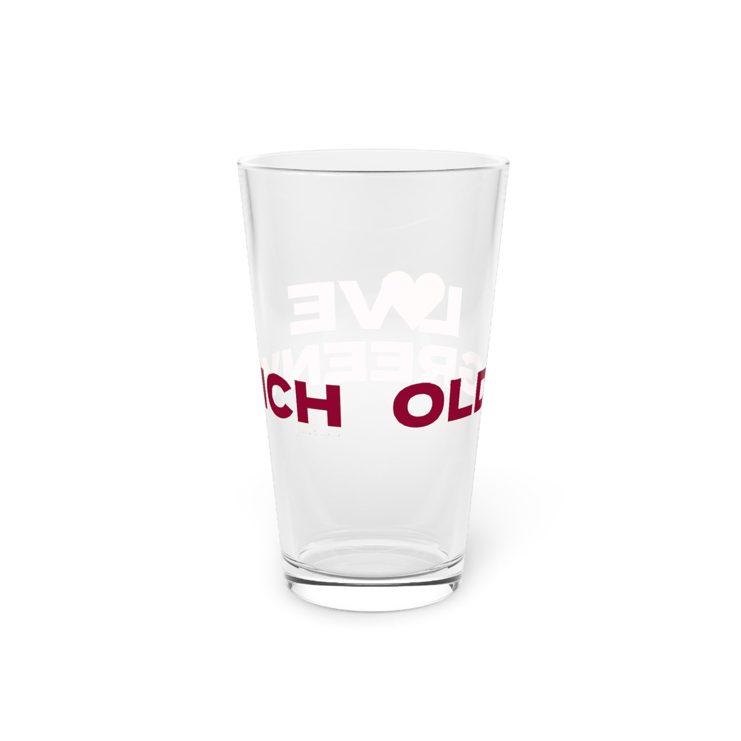 Love Old Greenwich Pint Glass, 16oz