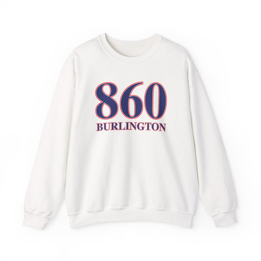 860 Burlington Red White & Blue Unisex Heavy Blend™ Crewneck Sweatshirt