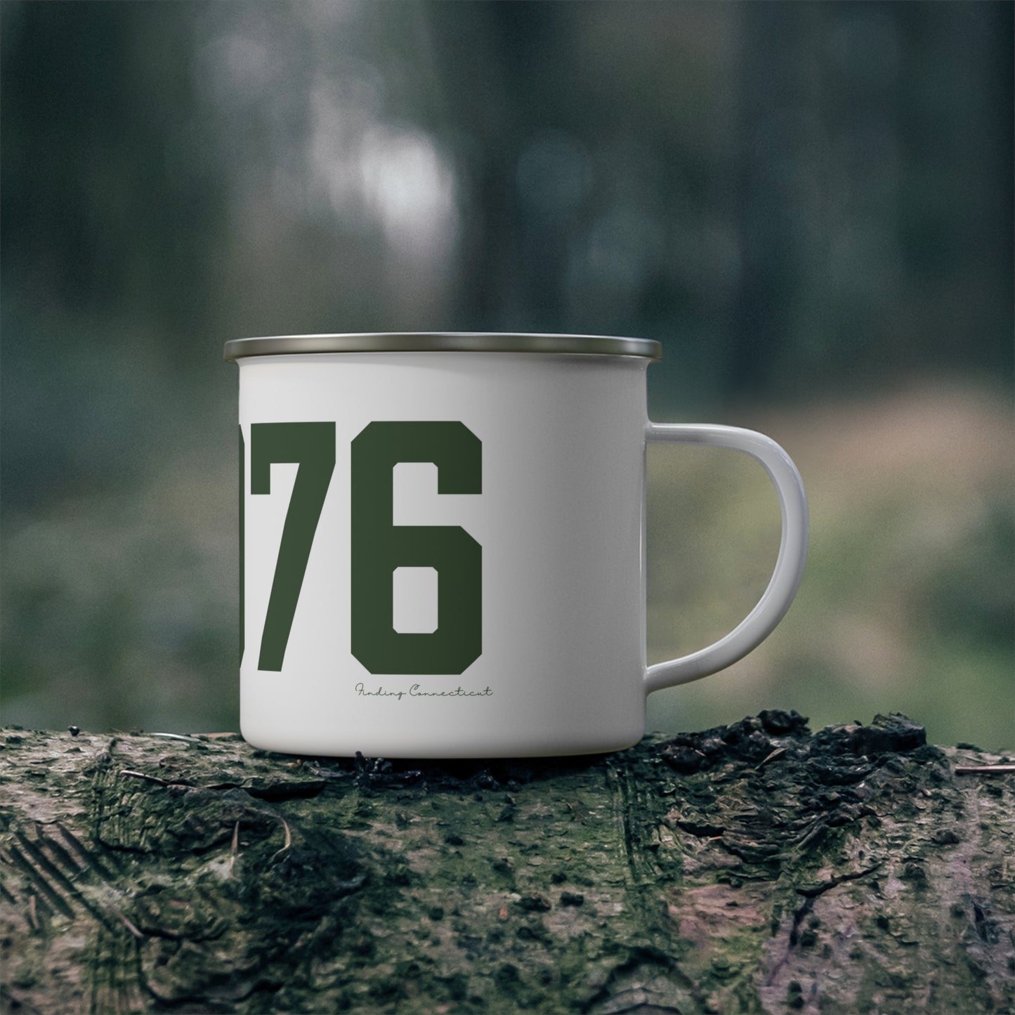 06076 Union Connecticut Zip Code Enamel Camping Mug