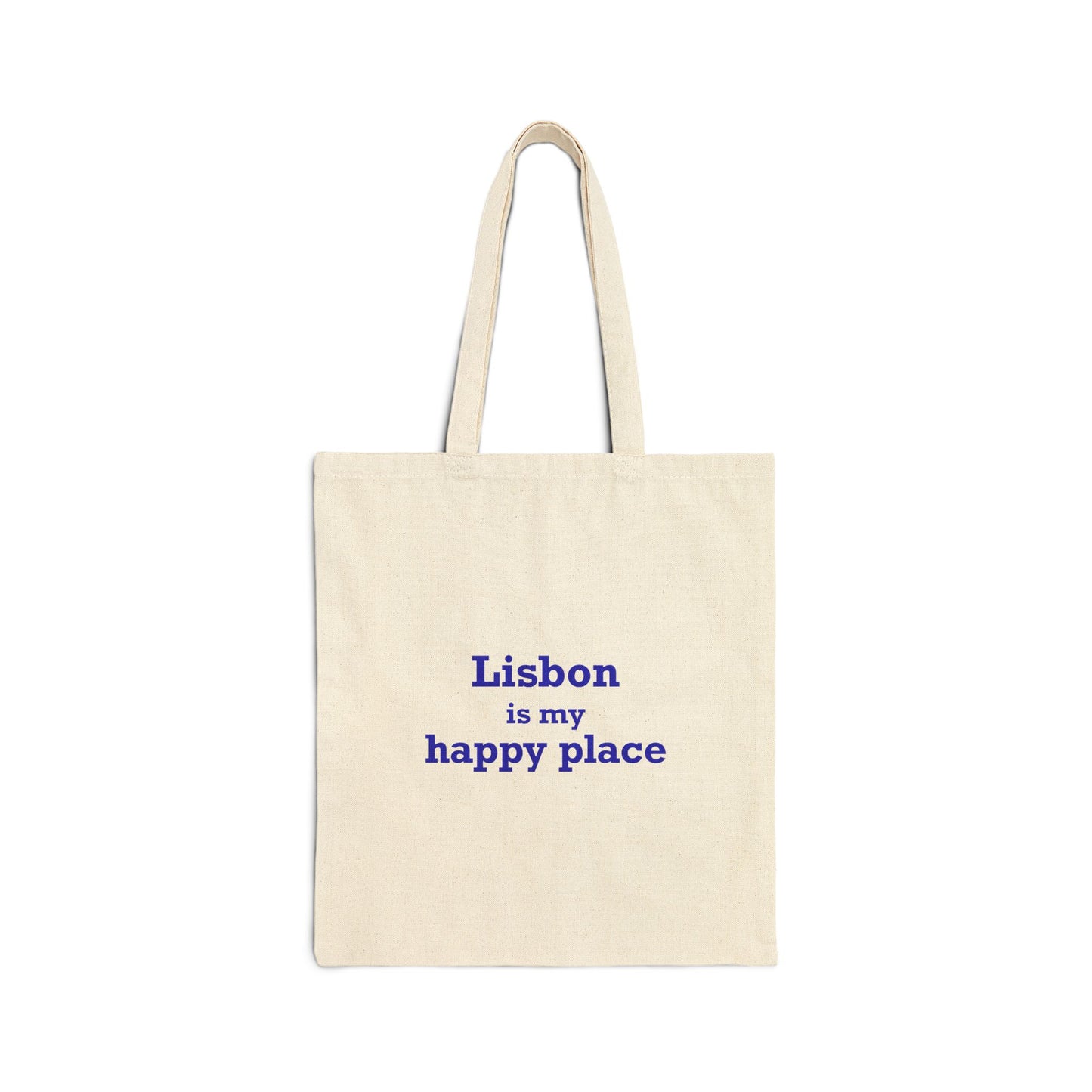 Lisbon is My Happy Place Cotton Canvas Tote Bag