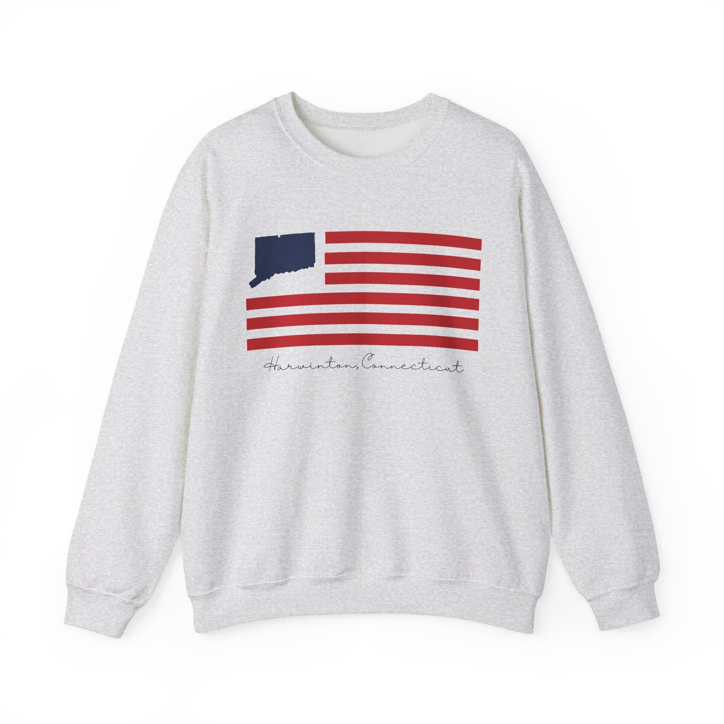 Harwinton Connecticut Flag Unisex Heavy Blend™ Crewneck Sweatshirt