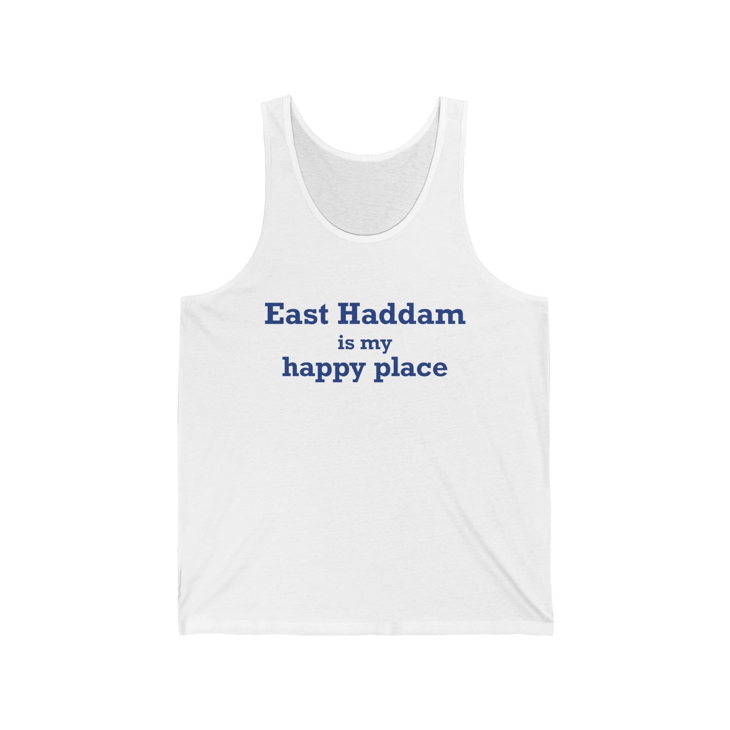 East Haddam is My Happy Place Unisex Jersey Tank Top