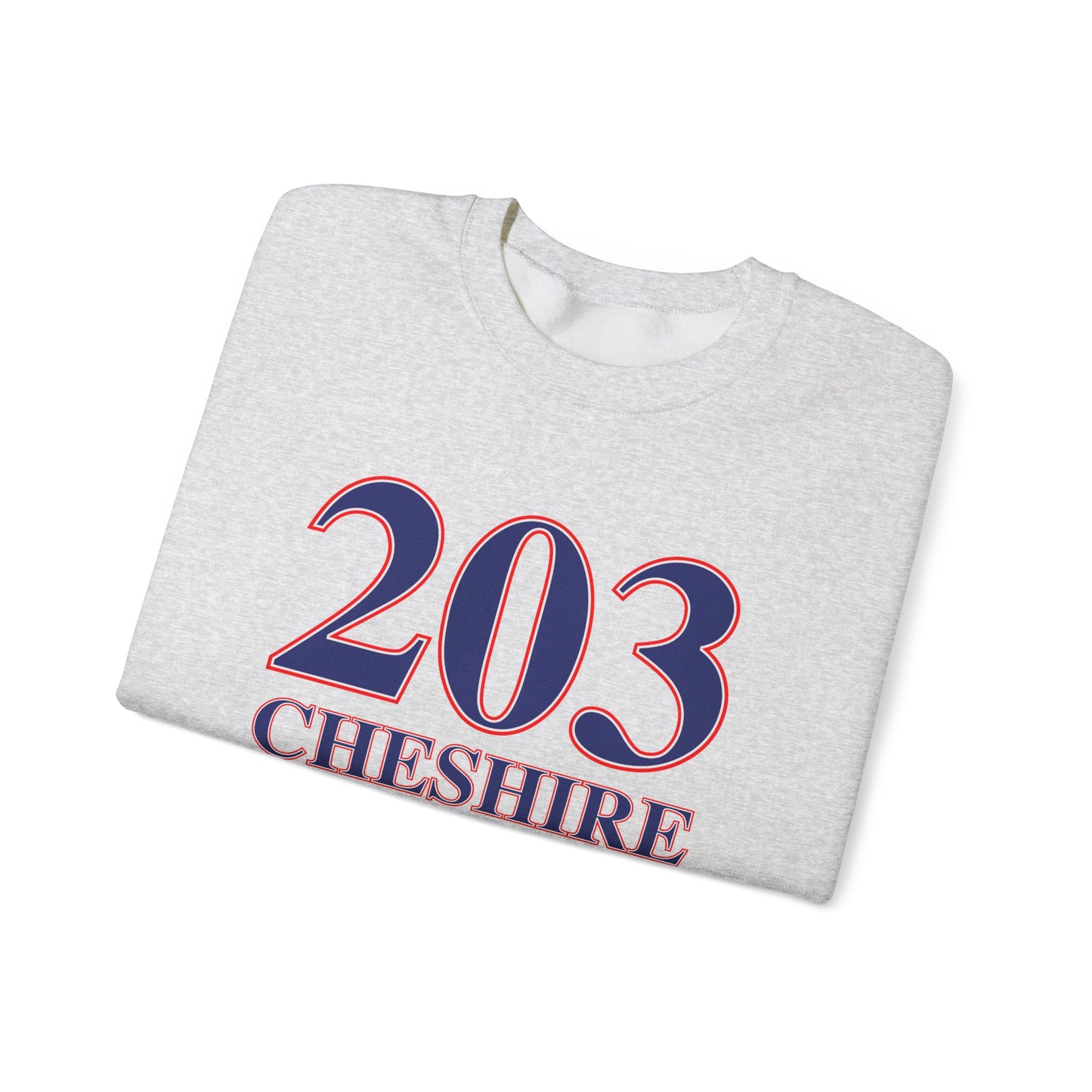 203 Cheshire Red White & Blue Unisex Heavy Blend™ Crewneck Sweatshirt
