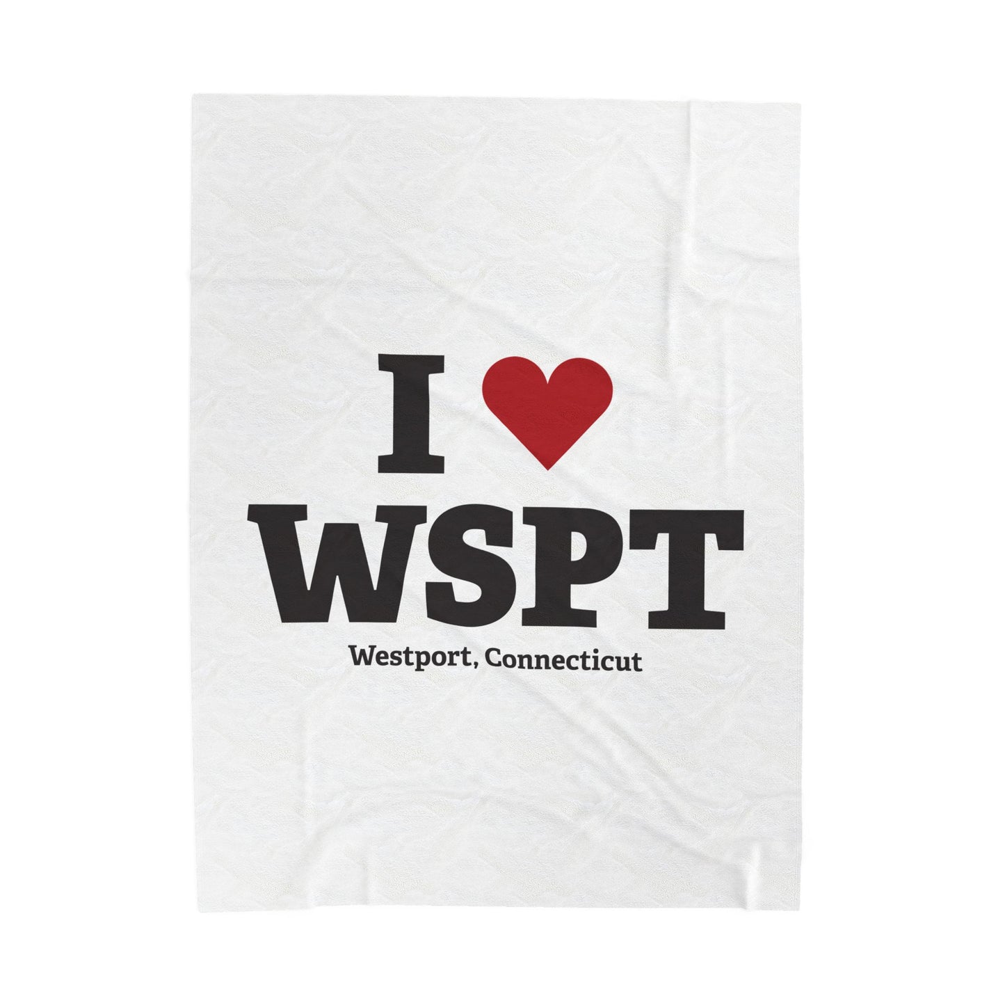 I Heart WSPT Velveteen Plush Blanket