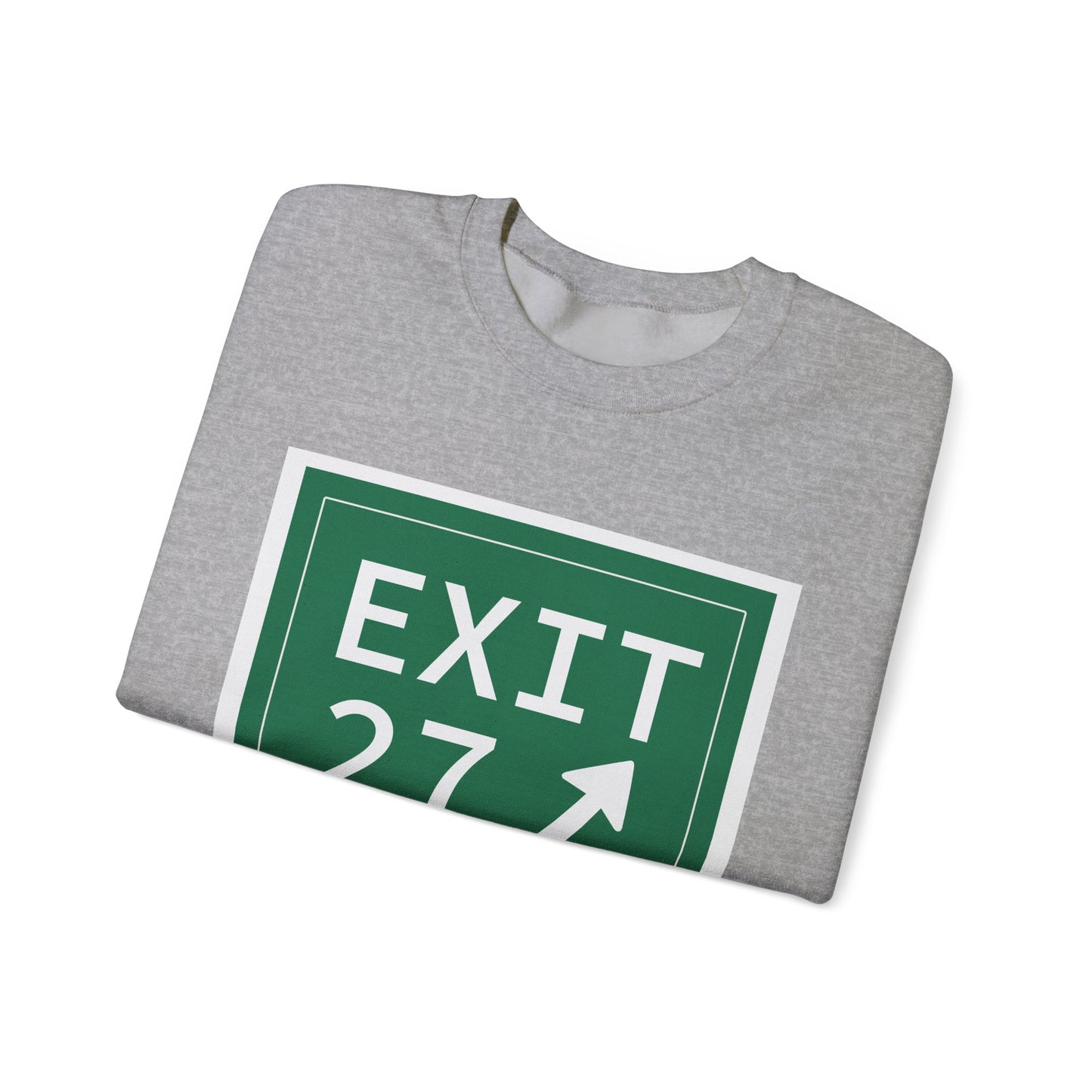 Vintage Exit 27 Merritt Parkway Sign Unisex Heavy Blend™ Crewneck Sweatshirt