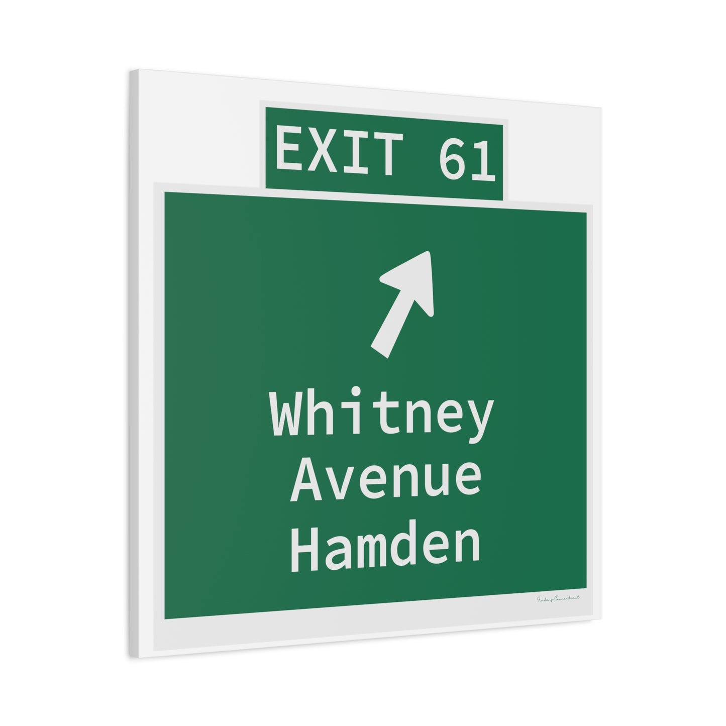 Vintage WCP Exit 61 Sign Matte Canvas, Stretched, 1.25"