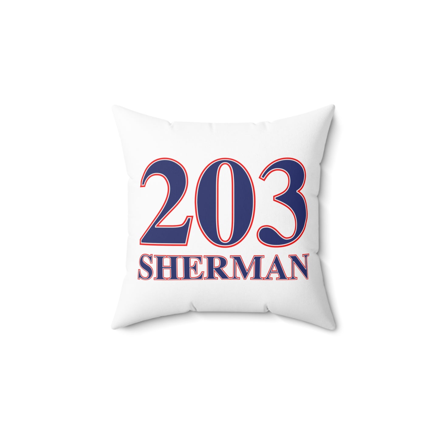 203 Sherman Red White & Blue Spun Polyester Square Pillow